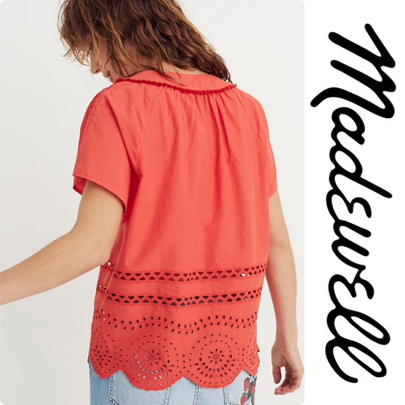 Madewell Eyelet Angelica Top - Picture 2 of 7
